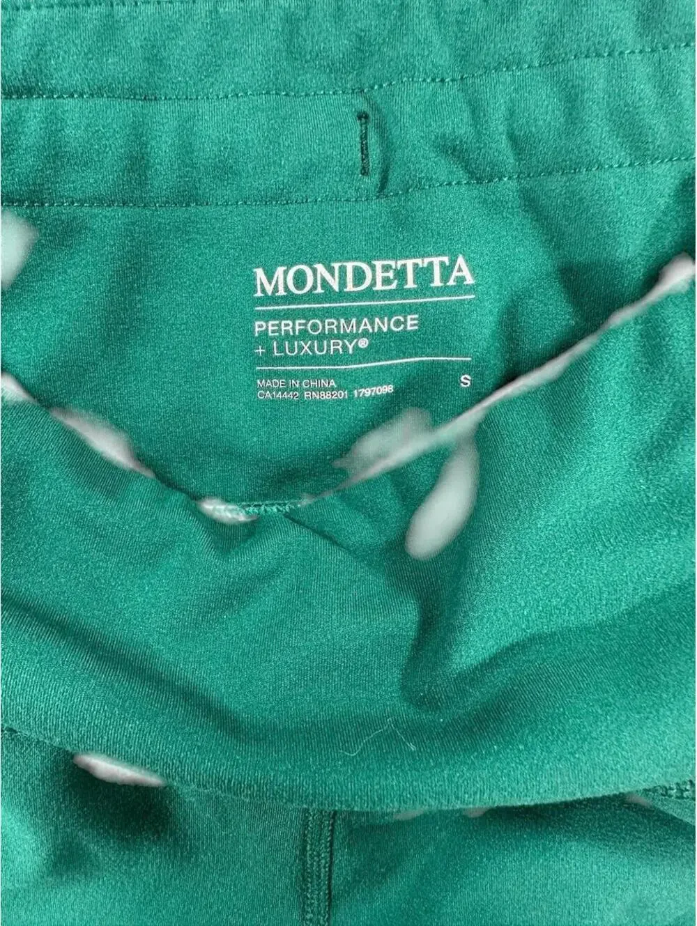 Mondetta Green High Rise Zip Pocket Workout Leggings Size S